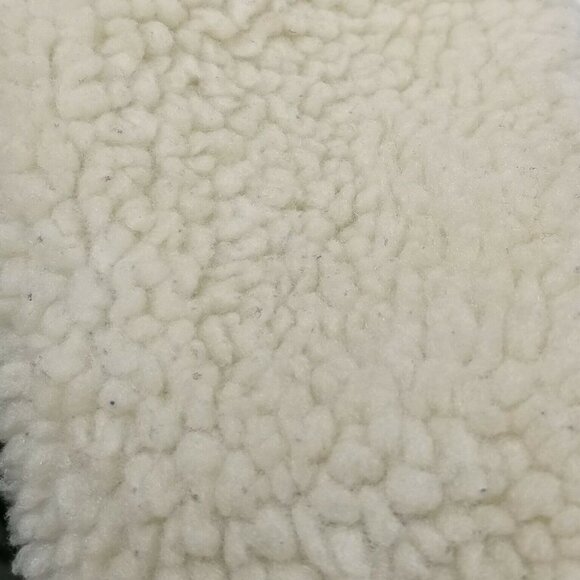 HOLLISTER Malaga Beach Jacket Womens Olive Green Faux Lambs Wool Crop Small - Picture 10 of 12